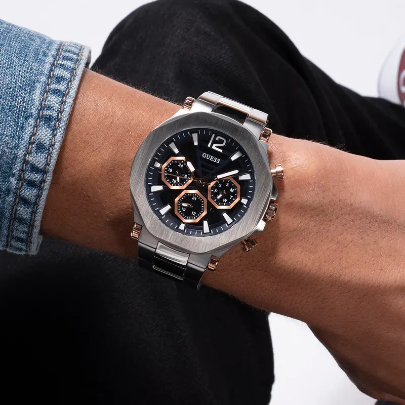 Guess Edge Multi-function Black Dial Casual Men’s Watch- GW0539G1